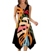 Zeagoo Womens Casual Dress for Summer Tank Dress Loose Flowy Beach Dress with Pockets Hankerchief Flare Midi Sundress 2026(02 Black)