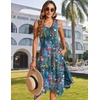 Zeagoo Womens Casual Dress for Summer Tank Dress Loose Flowy Beach Dress with Pockets Hankerchief Flare Midi Sundress 2026(02 Blue)