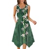 Zeagoo Womens Casual Dress for Summer Tank Dress Loose Flowy Beach Dress with Pockets Hankerchief Flare Midi Sundress 2026(02 Green)
