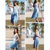 Zeagoo Womens Casual Dress for Summer Tank Dress Loose Flowy Beach Dress with Pockets Hankerchief Flare Midi Sundress 2026(03 Blue)