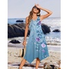 Zeagoo Womens Casual Dress for Summer Tank Dress Loose Flowy Beach Dress with Pockets Hankerchief Flare Midi Sundress 2026(03 Blue)