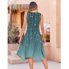 Zeagoo Womens Casual Dress for Summer Tank Dress Loose Flowy Beach Dress with Pockets Hankerchief Flare Midi Sundress 2026(03 Green)
