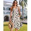 Zeagoo Womens Casual Dress for Summer Tank Dress Loose Flowy Beach Dress with Pockets Hankerchief Flare Midi Sundress 2026(Beige Sf239)