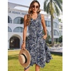 Zeagoo Womens Casual Dress for Summer Tank Dress Loose Flowy Beach Dress with Pockets Hankerchief Flare Midi Sundress 2026(Blue Mz473)