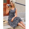 Zeagoo Womens Casual Dress for Summer Tank Dress Loose Flowy Beach Dress with Pockets Hankerchief Flare Midi Sundress 2026(Blue Mz473)