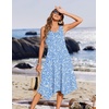 Zeagoo Womens Casual Dress for Summer Tank Dress Loose Flowy Beach Dress with Pockets Hankerchief Flare Midi Sundress 2026(Blue Xh41)