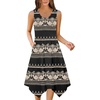 Zeagoo Womens Casual Dress for Summer Tank Dress Loose Flowy Beach Dress with Pockets Hankerchief Flare Midi Sundress 2026(Ethnic Print)