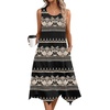 Zeagoo Womens Casual Dress for Summer Tank Dress Loose Flowy Beach Dress with Pockets Hankerchief Flare Midi Sundress 2026(Ethnic Print)