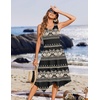 Zeagoo Womens Casual Dress for Summer Tank Dress Loose Flowy Beach Dress with Pockets Hankerchief Flare Midi Sundress 2026(Ethnic Print)