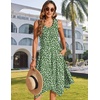 Zeagoo Womens Casual Dress for Summer Tank Dress Loose Flowy Beach Dress with Pockets Hankerchief Flare Midi Sundress 2026(Green Jh560)