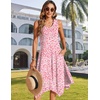 Zeagoo Womens Casual Dress for Summer Tank Dress Loose Flowy Beach Dress with Pockets Hankerchief Flare Midi Sundress 2026(Leopard Print)