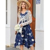 Zeagoo Womens Casual Dress for Summer Tank Dress Loose Flowy Beach Dress with Pockets Hankerchief Flare Midi Sundress 2026(Navy Bf318)