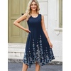 Zeagoo Womens Casual Dress for Summer Tank Dress Loose Flowy Beach Dress with Pockets Hankerchief Flare Midi Sundress 2026(Navy Sf119)