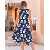 Zeagoo Womens Casual Dress for Summer Tank Dress Loose Flowy Beach Dress with Pockets Hankerchief Flare Midi Sundress 2026(Navy Sf157)