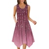 Zeagoo Womens Casual Dress for Summer Tank Dress Loose Flowy Beach Dress with Pockets Hankerchief Flare Midi Sundress 2026(Purple Print)