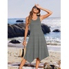 Zeagoo Womens Casual Dress for Summer Tank Dress Loose Flowy Beach Dress with Pockets Hankerchief Flare Midi Sundress 2026(Stripe Print)