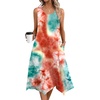Zeagoo Womens Casual Dress for Summer Tank Dress Loose Flowy Beach Dress with Pockets Hankerchief Flare Midi Sundress 2026(Tie Dye)