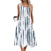Zeagoo Womens Casual Dress for Summer Tank Dress Loose Flowy Beach Dress with Pockets Hankerchief Flare Midi Sundress 2026(White)