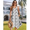 Zeagoo Womens Casual Dress for Summer Tank Dress Loose Flowy Beach Dress with Pockets Hankerchief Flare Midi Sundress 2026(White Sf196)