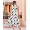 Zeagoo Womens Casual Dress for Summer Tank Dress Loose Flowy Beach Dress with Pockets Hankerchief Flare Midi Sundress 2026(White Sf196)