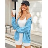 Zeagoo Women’s Lightweight Hoodies Full Zip Up Oversized Sweatshirt Trendy(Baby Blue)