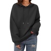 Zeagoo Womens Oversized Hoodies 2025 Fleece Sweatshirts Long Sleeve Pullover with Pocket Fall Winter Outfits Clothes(01-black)