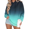 Zeagoo Womens Oversized Hoodies 2025 Fleece Sweatshirts Long Sleeve Pullover with Pocket Fall Winter Outfits Clothes(Blue Gradient 2)