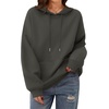 Zeagoo Womens Oversized Hoodies 2025 Fleece Sweatshirts Long Sleeve Pullover with Pocket Fall Winter Outfits Clothes(Dark Grey)