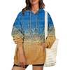 Zeagoo Womens Oversized Hoodies 2025 Fleece Sweatshirts Long Sleeve Pullover with Pocket Fall Winter Outfits Clothes(Gold Foil Gradient)