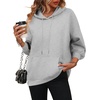 Zeagoo Womens Oversized Hoodies 2025 Fleece Sweatshirts Long Sleeve Pullover with Pocket Fall Winter Outfits Clothes(Light Grey)