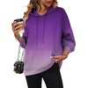 Zeagoo Womens Oversized Hoodies 2025 Fleece Sweatshirts Long Sleeve Pullover with Pocket Fall Winter Outfits Clothes(Purple Gradient 2)
