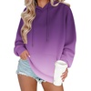 Zeagoo Womens Oversized Hoodies 2025 Fleece Sweatshirts Long Sleeve Pullover with Pocket Fall Winter Outfits Clothes(Purple Gradient 2)