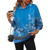 Zeagoo Womens Oversized Hoodies 2025 Fleece Sweatshirts Long Sleeve Pullover with Pocket Fall Winter Outfits Clothes(Retro Ethnic Pattern)