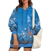 Zeagoo Womens Oversized Hoodies 2025 Fleece Sweatshirts Long Sleeve Pullover with Pocket Fall Winter Outfits Clothes(Retro Ethnic Pattern)