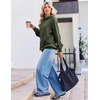 Zeagoo Womens Oversized Hoodies Pullover Fleece Hooded Sweatshirt Trendy(Army Green)
