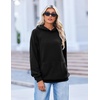 Zeagoo Womens Oversized Hoodies Pullover Fleece Hooded Sweatshirt Trendy(Black)