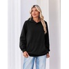Zeagoo Womens Oversized Hoodies Pullover Fleece Hooded Sweatshirt Trendy(Black)
