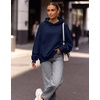 Zeagoo Womens Oversized Hoodies Pullover Fleece Hooded Sweatshirt Trendy(Blue)
