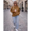 Zeagoo Womens Oversized Hoodies Pullover Fleece Hooded Sweatshirt Trendy(Brown)