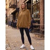 Zeagoo Womens Oversized Hoodies Pullover Fleece Hooded Sweatshirt Trendy(Brown)