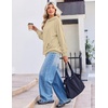Zeagoo Womens Oversized Hoodies Pullover Fleece Hooded Sweatshirt Trendy(Light Brown)
