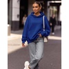 Zeagoo Womens Oversized Hoodies Pullover Fleece Hooded Sweatshirt Trendy(Navy)