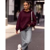 Zeagoo Womens Oversized Hoodies Pullover Fleece Hooded Sweatshirt Trendy(Red)