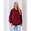 Zeagoo Womens Oversized Hoodies Pullover Fleece Hooded Sweatshirt Trendy(Wine Red)