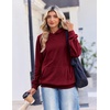 Zeagoo Womens Oversized Hoodies Pullover Fleece Hooded Sweatshirt Trendy(Wine Red)