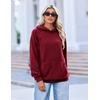 Zeagoo Womens Oversized Hoodies Pullover Fleece Hooded Sweatshirt Trendy(Wine Red)
