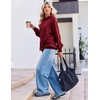 Zeagoo Womens Oversized Hoodies Pullover Fleece Hooded Sweatshirt Trendy(Wine Red)
