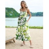 Zeagoo Women’s Summer Casual Boho Sundress Spaghetti Strap Square Neck Flowy Midi Dresses A Line Beach Dress with Pockets(Green1)
