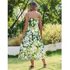 Zeagoo Women’s Summer Casual Boho Sundress Spaghetti Strap Square Neck Flowy Midi Dresses A Line Beach Dress with Pockets(Green1)