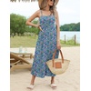 Zeagoo Women’s Summer Casual Boho Sundress Spaghetti Strap Square Neck Flowy Midi Dresses A Line Beach Dress with Pockets(Xh444)